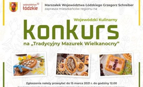 plakat konkursowy z przysmakami wielkanocnymi
